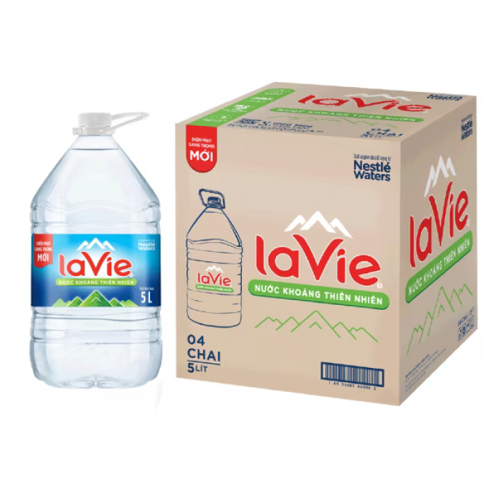 Bình nước Lavie 5L ( thùng 4 bình)