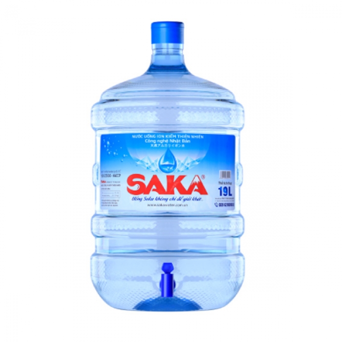 Nước ion kiềm Saka bình 19L (có vòi)