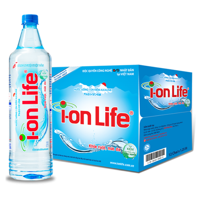 Nước uống Ion Life chai lớn 1.25L ( thùng 12 chai)