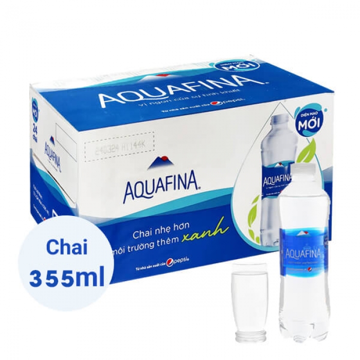 Nước suối Aquafina 355ml (thùng 24 chai)